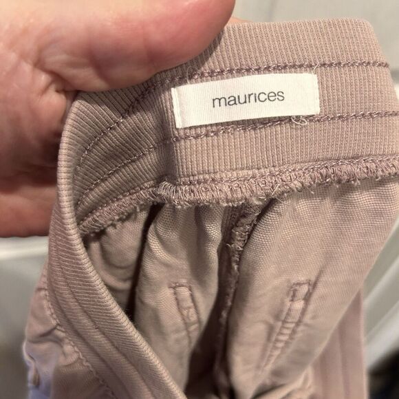 Maurices Weekender Dusty Blush Purple Crop Lyocell Ankle Pants Joggers Size 8 - Picture 11 of 12